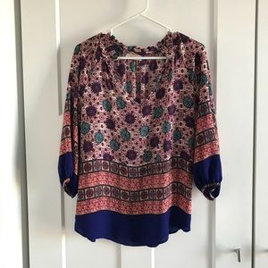 Bohemian tunic style blouse